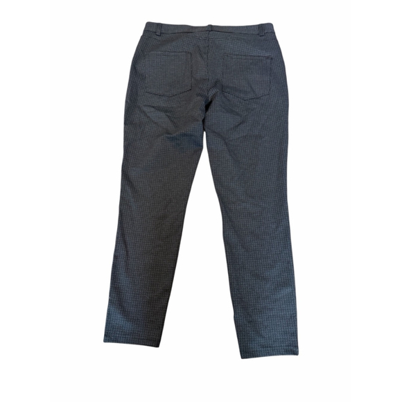 Karl Lagerfeld Paris Women’s Slim Fit Pants Gray Micro Check Stretch Dress Pants - Picture 3 of 9